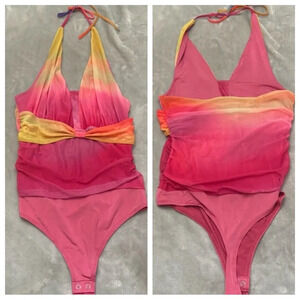 New! Express ombré halter bodysuit 21028